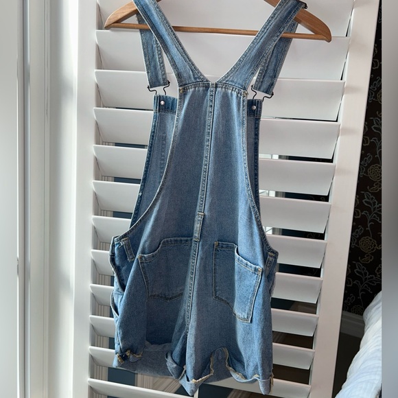 Pacsun Denim Blue Overall Shorts - Picture 5 of 5